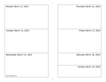 03/13/2023 Weekly Calendar-landscape Calendar