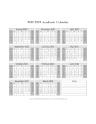2022-2023 Academic Calendar calendar