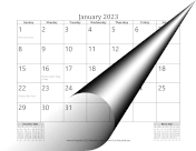 2023 Calendar Mini-Month calendar