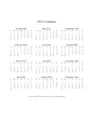 2023 Calendar One Page Vertical Descending Holidays in Red calendar