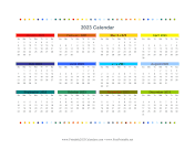 2023 Colorful Calendar calendar