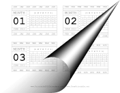 2023 Horizontal Scrapbook Calendar Cards calendar
